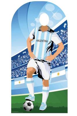 China Footballer Life Size Corrugated Plastic Sign Board World Cup 2022 Cutout Stand In for sale
