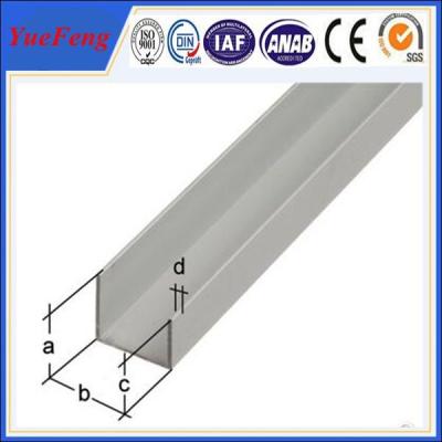 China aluminium profile for industrial material, good channel 40x30x2mm aluminium u profile for sale