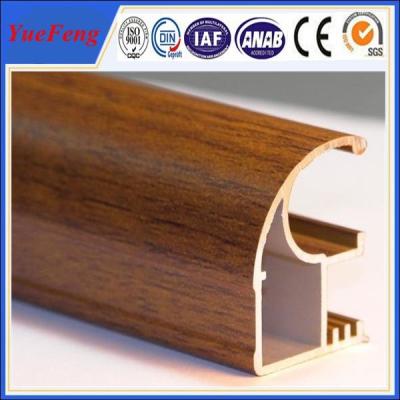 China Wood finished aluminum extrusion profiles,aluminum window frames price for South Africa for sale