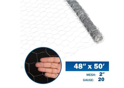 China Zinc Coating Hexagonal Wire Mesh / Poultry Mesh Netting 2 Inch 20 Gauge 4 Ft X 50 Ft for sale