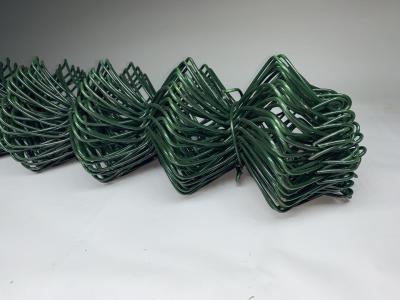 China Green Chain Link Fencing Fabric PVC Coated 9 Gauge 4ft X 50ft Galvanized for sale