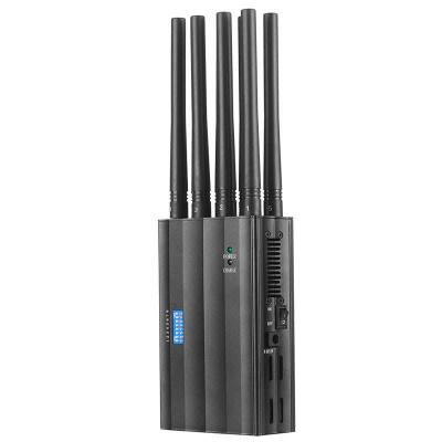 China 8 frequency band portable mobile phone signal jammer GSM 3G 4G GPS signal jammer wifi LOJACK signal blocker for sale