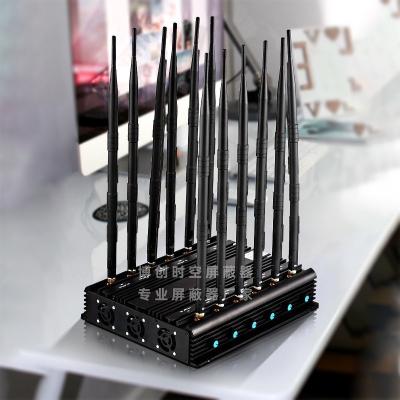 China 12 antenna mobile phone signal jammer, Wi Fi GPS LoJack signal blocker, mobile phone 4G jammer, 48W high-power jammer for sale