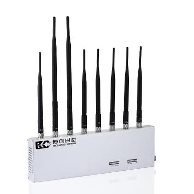 China Desktop 8-way 2g.3g.4g mobile phone signal shield 12W WiFi Wireless Network Signal Jammer for sale