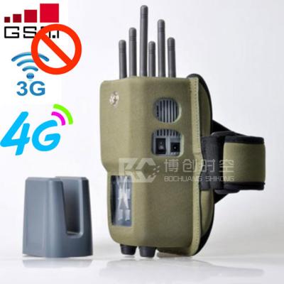 China Handheld 8-band mobile phone interceptor jamming CDMA GSM 3G WiFi 2.4G GPS L1 radio frequency jammer for sale