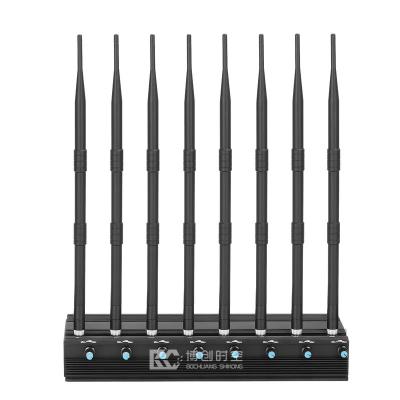 China Mobile Phone Signal Jammer 8-band power adjustable black anti positioning anti tracking blocking 2G 3G. 4G mobile phone for sale