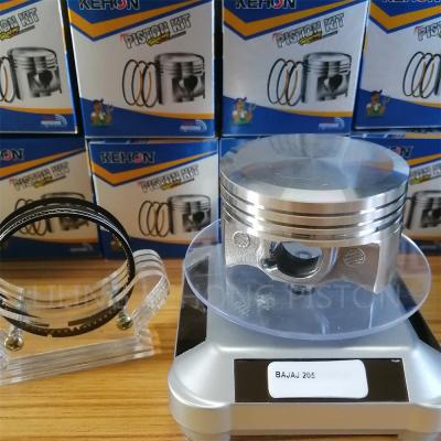 China Silver BAJAJ205 Motorcycle Engine Piston , 61mm CLY DIA Piston And Rings for sale