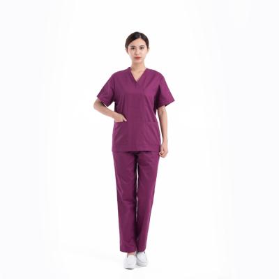 中国 Wholesale Medical Scrubs Nurse Uniforms Twill Scrubs Fabric Make Nurse Hospital Scrubs Uniform 販売のため