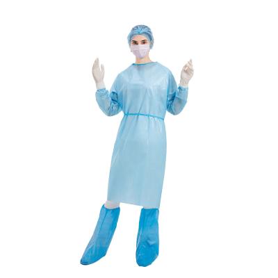 China PP PE Disposable Isolation Gown Blue Non Woven Level 1-2 for sale