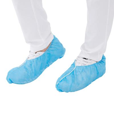 China Blue 35g PP Disposable Shoe Cover Non Woven Non Slip for sale