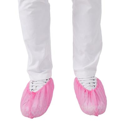 China Pink Rain Proof Non Skid Shoe Covers Disposable PP for sale