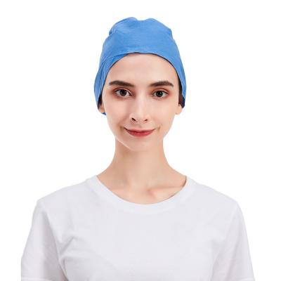 China Doctor Disposable Non Woven Cap 20-60gsm Bouffant For Hospital Staff for sale