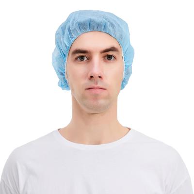 China Surgical Non Woven Round Disposable Scrub Hats 20-60gsm for sale
