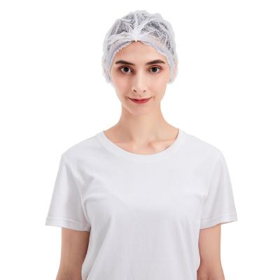 China White Mob Disposable Non Woven Bouffant Cap Dustproof for sale