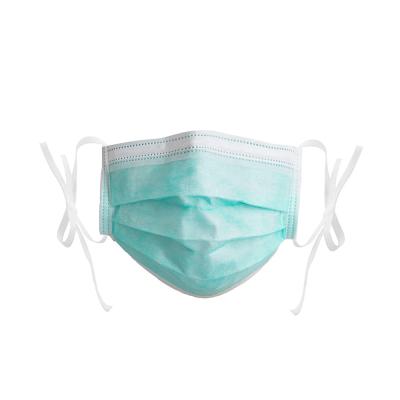 China Non Woven Soft Disposable Protective Face Mask Green for sale