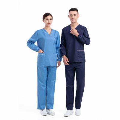 Κίνα Μπλε ιατρικός τρίβει το μακρύ μανίκι xs-3XL κοστουμιών βιομηχανικό, κέντρο υγειονομικής περίθαλψης προς πώληση