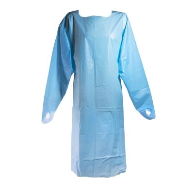 China Dustproof Disposable CPE Gown Full Sleeve Aprons 20-65gsm for sale