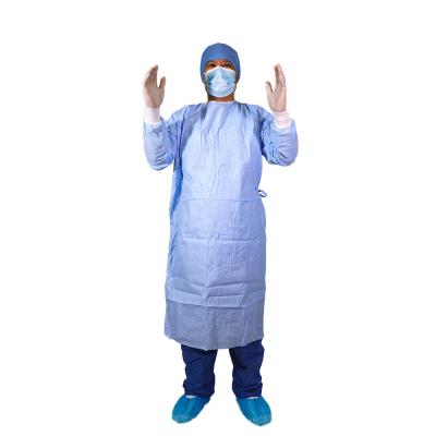 China Vestido cirúrgico protetor não tecido não estéril do vestido BVB 510k 68gsm do nível 4 de AAMI à venda