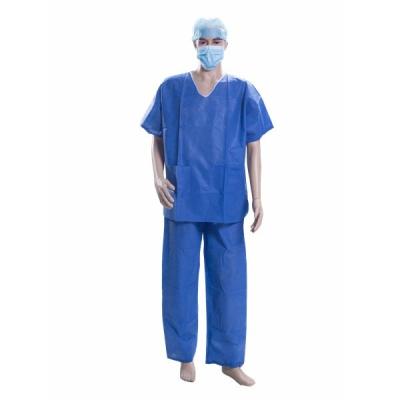 China Non Woven Disposable Scrub Suits 25gsm 30gsm 35gsm 40gsm 45gsm 50gsm 55gsm 60gsm 65gsm for sale