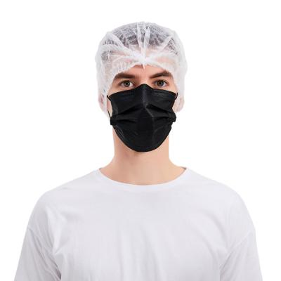 China 3 Plys Black Dust Disposable Mouth Mask 17.5x9.5cm for sale