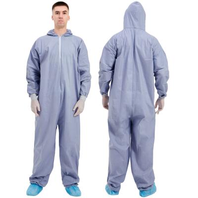 China OEM Type 4 5 6 EN 14126 Hooded Coverall Microporous Disposable for sale