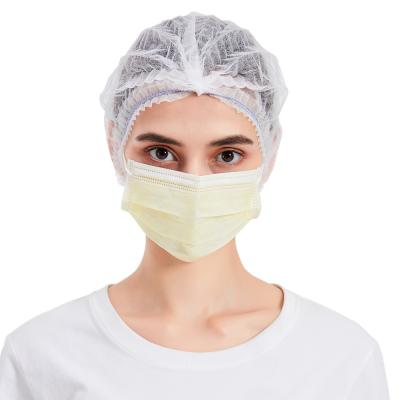 Chine Masque protecteur protecteur jetable jaune pour le docteur adulte à vendre