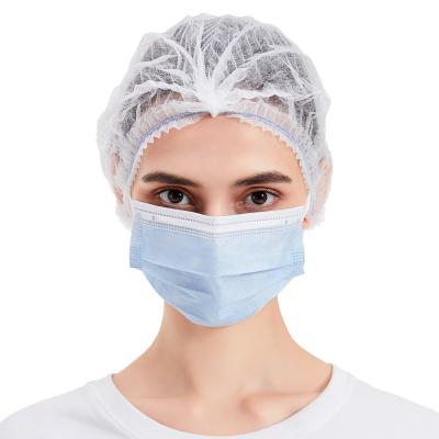 China 510k Non Woven Face Mask Earloop 3 Ply Blue Adult Class II ASTMF2100 Level 1 for sale