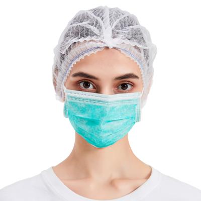 China Green Disposable Non Woven Face Mask for sale