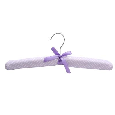 China Minimalist Eisho Velvet Hangers for Clothes Padded Satin Hangers Purple Space Saving Non-Slip Closet for sale