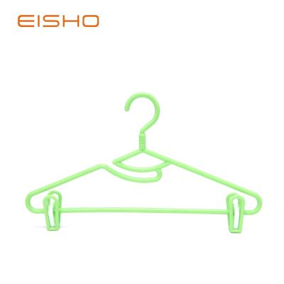 China Eco-friendly Plastic Hanger EISHO Hanger Plastic Clip Hangers Plastic Hangers For Clothes for sale