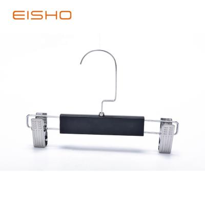 China Custom Made ABS Hangers Hanger EISHO Clothes Pants / Recycled Black Plastic Trouser Hangers For Kids for sale