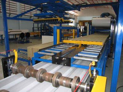China Laminating Roll Forming Rock Wool Sandwich Panel Line for sale