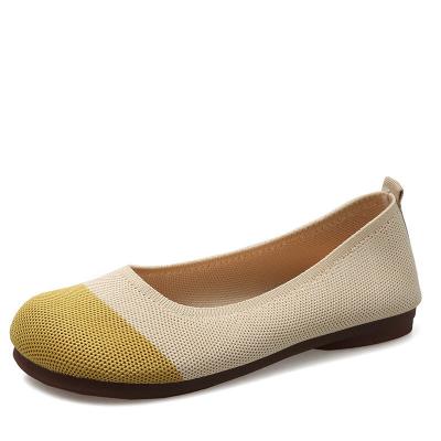 China Soft Soled Knitted Shallow Mouth Shoes Female Spring Summer Flat Pedal Fairy Style for sale