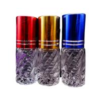 Cina Wholesale clear glasses Bottle With roll on Aluminium Cap Glass Refill Empty Perfume bottle hot stock in vendita