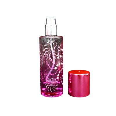 China perfume spray bottle  screw glass bottles black blue red pink green cap plastic and metal en venta