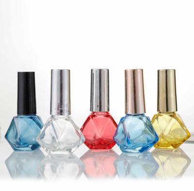 China 8ml Nail Polish Diamond Glass Split Bottle Customized Colorful for sale