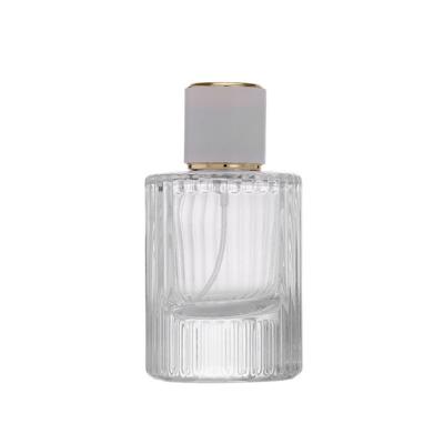 China Transparent Glass Perfume Bottle Sub Bottling 30 / 50 / 100ml Cosmetic Sampl for sale