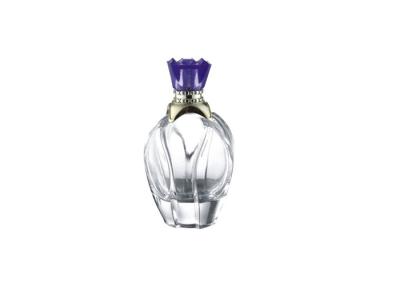 China Botellas de perfume de cristal de encargo claras, casquillos de cristal cuadrados de las botellas de perfume diversos en venta