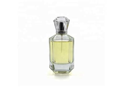 China Botellas de perfume de cristal del casquillo del claro de aluminio de la antigüedad 100ml con el atomizador en venta