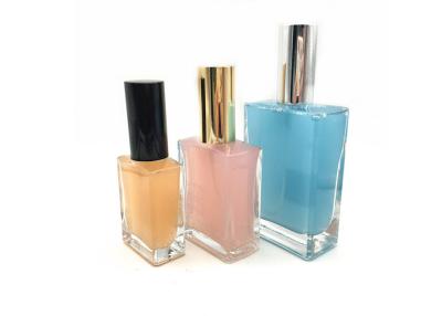 China botella de perfume de cristal recargable 100ml, botellas de cristal recargables del olor del color de encargo en venta
