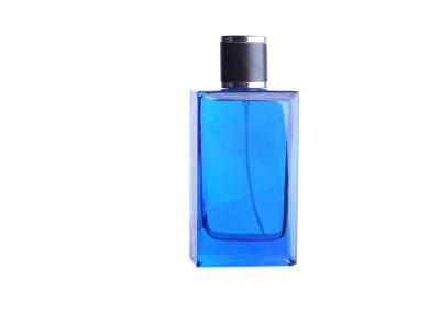 China Plastic Cap Custom Perfume Bottles 50ml Transparent With Black UV Cap for sale