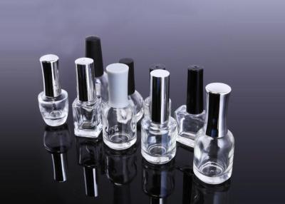 China Aluminum Caps Empty Glass Nail Polish Bottles , 10ml 12ml 15ml Empty Nail Polish Bottles for sale