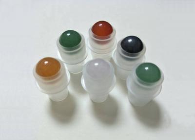 China Screw Cap Roll On Perfume Bottles , Amber Green Red Metal Ball Roll On Bottles for sale