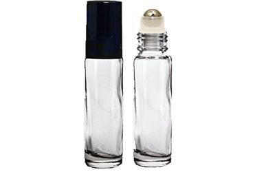 China 10ml 30ml Glass Roll On Perfume Bottles With Roll On Cap And Ball for sale
