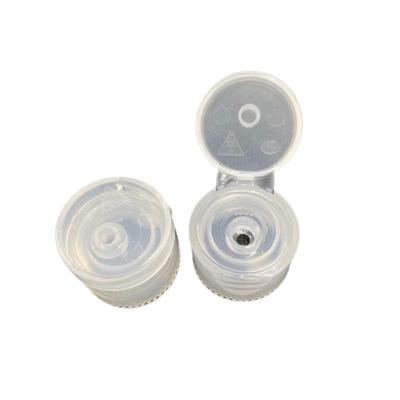 China 20 / 410 Clear ISO1400 Flip Top Plastic Bottle Caps for sale
