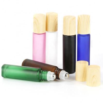 China Green Pink Glass Rollerball Perfume Bottles 3ml Refillable Perfume Roller for sale
