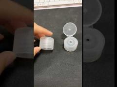 Clear Plastic Flip Cap For Dispenser PP Material Round Screw