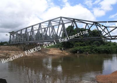 China Continental Prefabricated Steel Truss Pedestrian Bridge With Concrete Deck High Stiffness for sale