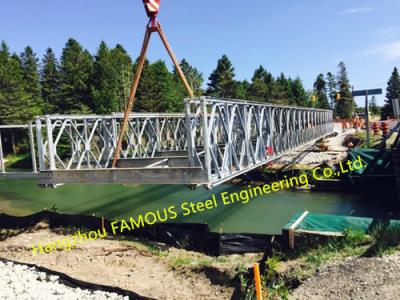 China Army Portable Steel Bailey Bridge Painted Or Hot Dip Surface Treat Earthquake Heavy Snow Bearing for sale
