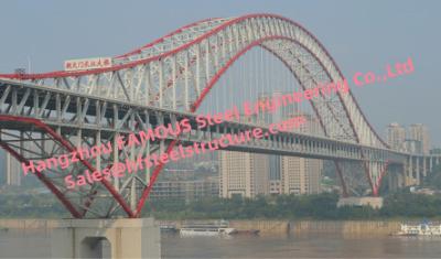 China Highway Railway Wire Suspension Bridge , Arch Suspension Bridge Modular Frames Dual Purpose for sale